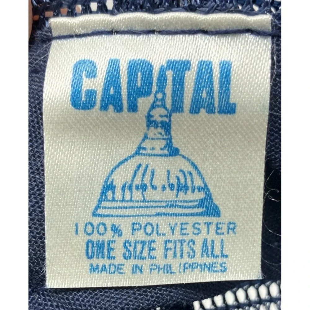 Vintage Todd Shipyards Mesh Back‎ Foam Panel Snapback Trucker Hat Navy Blue